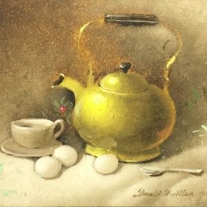 Donald F. Allan 1981 Oil On Board Still Life