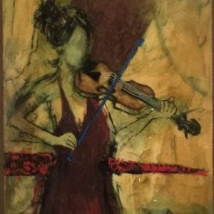 054/295 Numbered Joarez Filho Print Of Woman Playing Violin