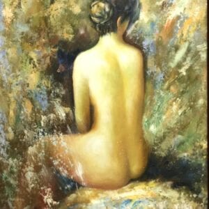 Beautifully Framed Oil Canvas of Nude Woman