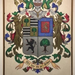 Coat of Arms, Framed Watercolor