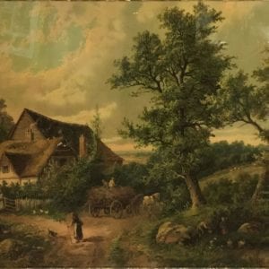 Framed Farm Scene Print