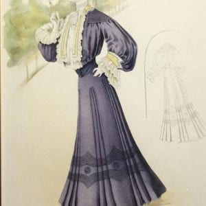 Numbered Hand Colored Elegant Print, 1904 - Royal Pattern Co