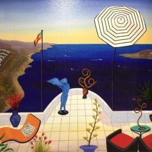 Limited Edition Giclee Fanch Ledan, Above Santorni