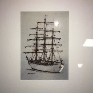R. Cummins Highlighted Print Of Sailboat