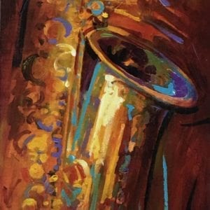 Signed And Numbered Print On Canvas, Saxophone